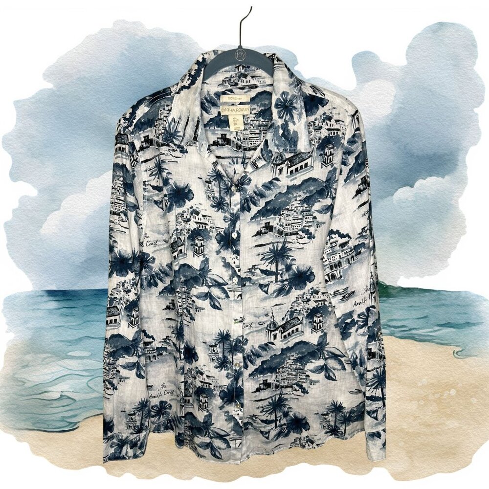 EUC Cynthia Rowley Linen Amalfi Coast Shirt